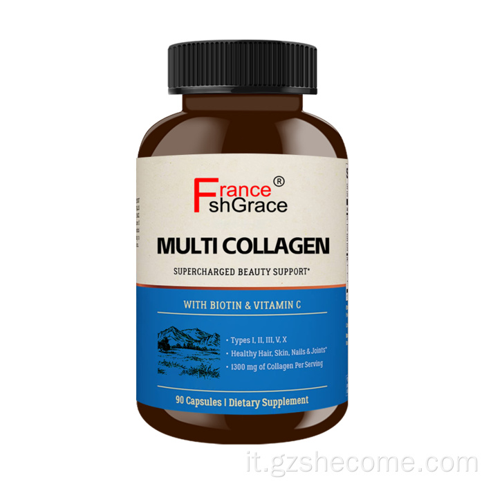 Multi Collagen Supporta capsule di collagene per unghie sane